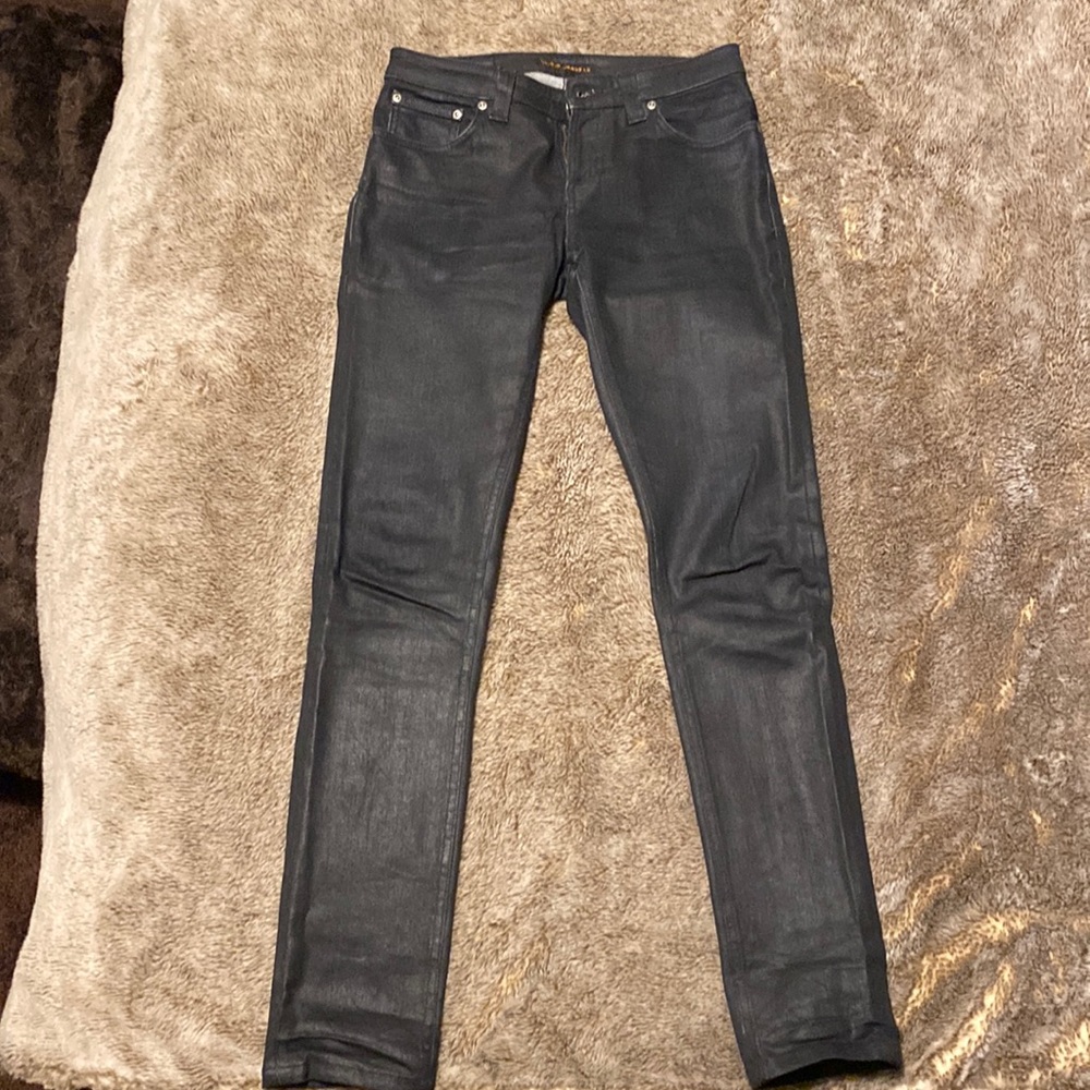 Nudie Jeans - Skinny Lin 29x31 black waxed